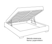 Łóżko tapicerowane Verona z pojemnikiem