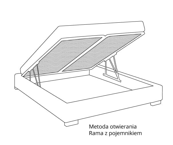 Łóżko tapicerowane Verona z pojemnikiem