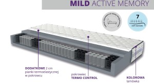 Materac Mild Active Memory kieszeniowy