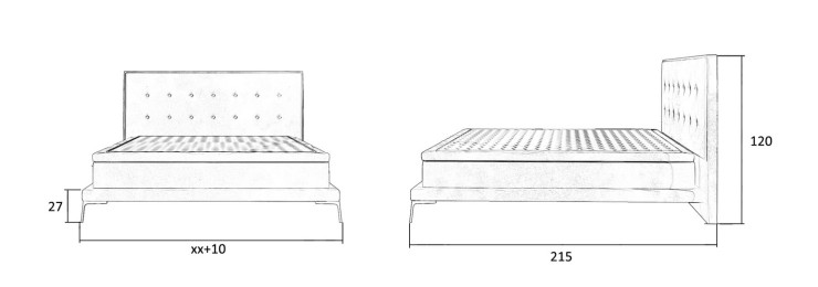 Łóżko 81239 tapicerowane M&K Foam Koło