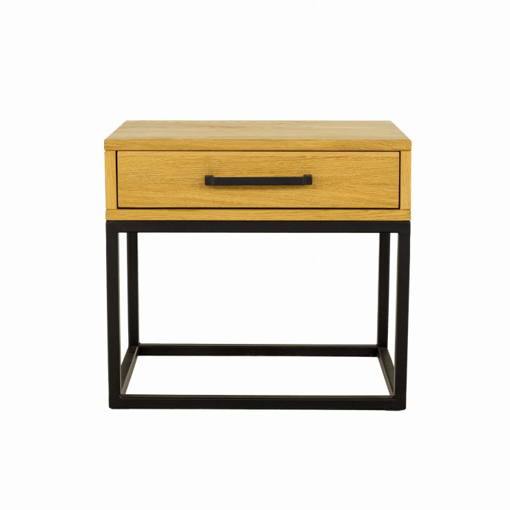 Szafka nocna dębowa SN 370 loftowa