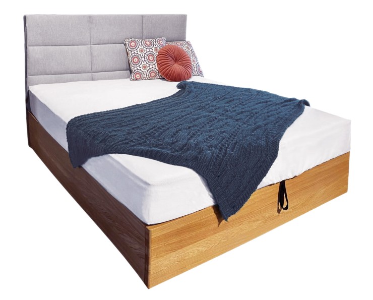 Łóżko kontynentalne OAK PLUS wezgłowie 2  z pojemnikiem