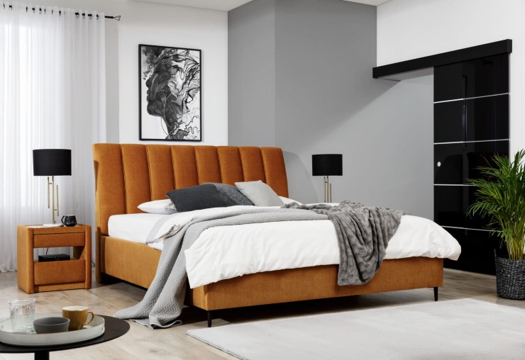 Łóżko Campo tapicerowane Fabryka Sypialni