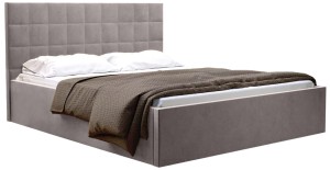 Łóżko 81231 tapicerowane z pojemnikiem na pościel M&K Foam Koło