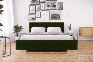 Łóżko 81271 tapicerowane z pojemnikiem M&K Foam Koło