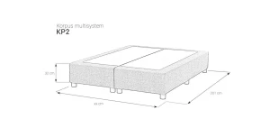 KP2-korpus podstawa pod materac dwuczęściowy MultiSystem BOX M&K Foam Koło