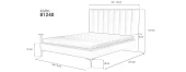 Łóżko 81240 tapicerowane M&K Foam