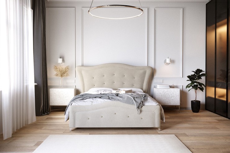 Łóżko 81230 tapicerowane M&K Foam Koło