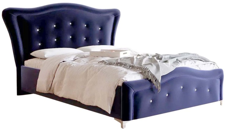 Łóżko 81230 tapicerowane z pojemnikiem na pościel M&K Foam Koło