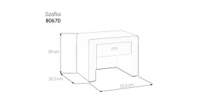 Szafka nocna tapicerowana 80670 M&K Foam Koło