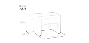 Szafka nocna tapicerowana 80671 M&K Foam Koło