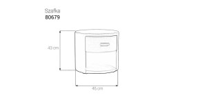 Szafka nocna tapicerowana 80679 M&K Foam Koło