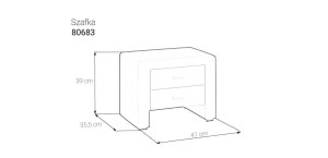 Szafka nocna tapicerowana 80683 M&K Foam Koło