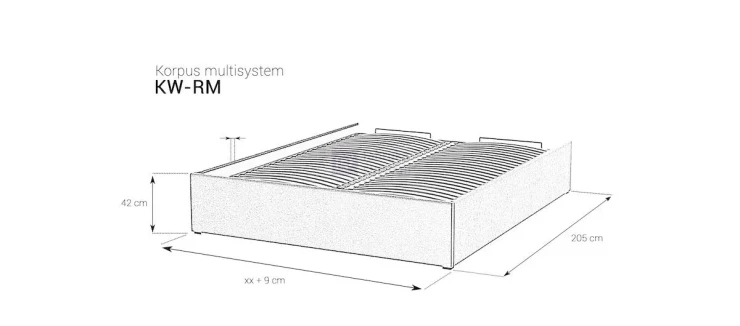 KWRM - Korpus Wysoki Rama Metalowa MultiSystem BOX M&K Foam Koło