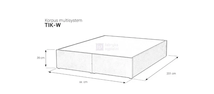 TIK-W korpus podstawa kontynentalna wysoka z pojemnikiem Multisystem BOX