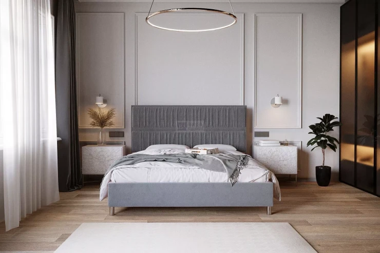 Łóżko 81247 tapicerowane M&K Foam Koło