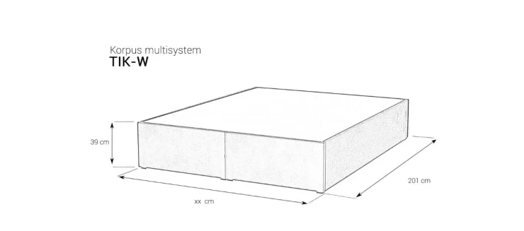 TIK-W korpus podstawa kontynentalna wysoka z pojemnikiem Multisystem BOX