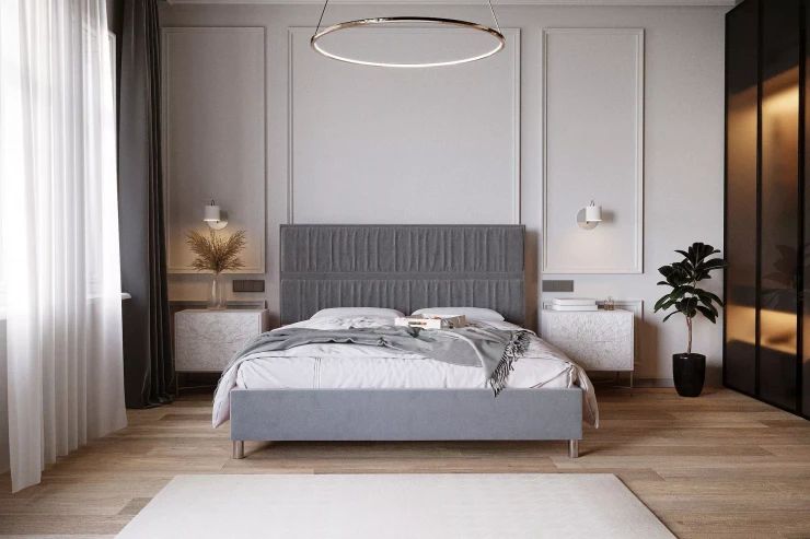 Łóżko 81247 tapicerowane M&K Foam Koło