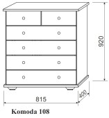Komoda sosnowa 108 Spar Meble