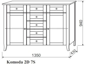 Komoda AMELIA 2D/7S Spar Meble
