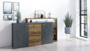BOTA APPENZELLER/MATERA Komoda 2d/4s z nadstawką