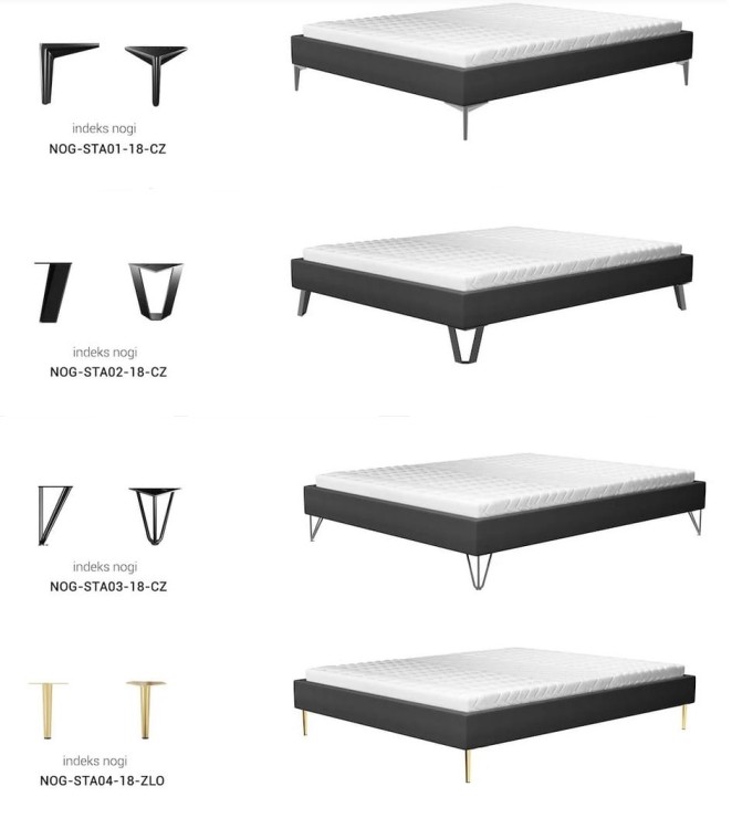 Łóżko 81240 tapicerowane M&K Foam