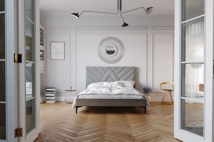 Łóżko 81243 tapicerowane M&K Foam