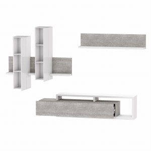 BOTA BIAŁY/BETON COLORADO Meblościanka