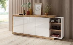 SINTRA DĄB SAMDAL/BIAŁY POŁYSK Komoda 220