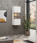 AVA BIAŁY/DĄB WOTAN Witryna wisząca