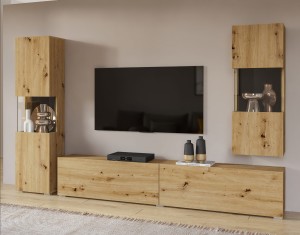 AVA DĄB ARTISAN/CZARNY  Meblościanka 3