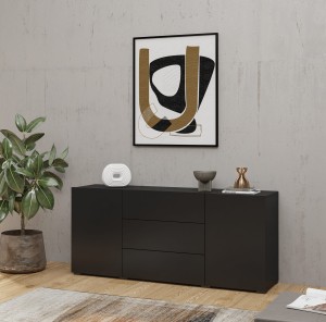AVA CZARNY ONYX/DĄB WOTAN Komoda 140