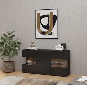 AVA CZARNY ONYX/DĄB WOTAN Komoda 120