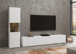 AVA CZARNY ONYX/DĄB WOTAN  Meblościanka 2