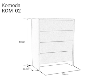 Komoda tapicerowana 02 M&K Foam Koło
