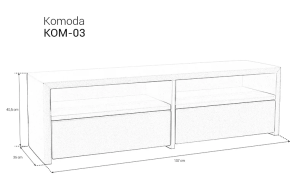 Komoda tapicerowana 03 M&K Foam Koło
