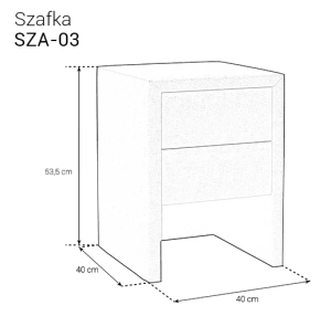 Szafka nocna tapicerowana 03 M&K Foam Koło