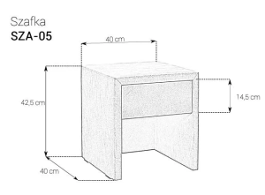 Szafka nocna tapicerowana 05 M&K Foam Koło