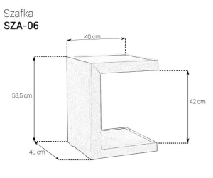 Szafka nocna tapicerowana 06 M&K Foam Koło