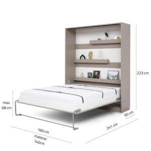 Półkotapczan pionowy Genius 120x200 z biurkiem New Elegance