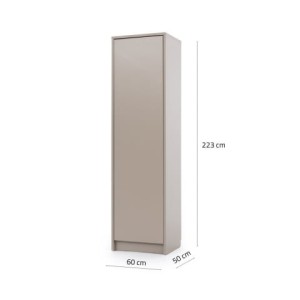 Szafa Genius W z wieszakami i półką do półkotapczanu Genius bez biurka New Elegance 