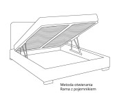 Łóżko tapicerowane VERIS z pojemnikiem PROMOCJA