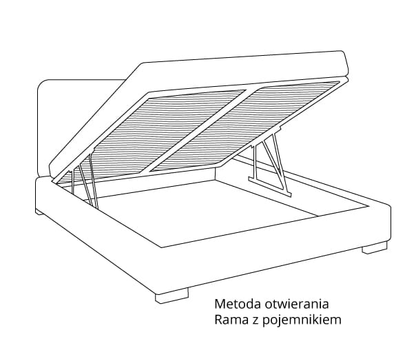 Łóżko tapicerowane VERIS z pojemnikiem PROMOCJA