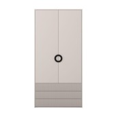 Dwudrzwiowa Szafa NUBO 2D3S z Drążkiem i Półkami New Elegance