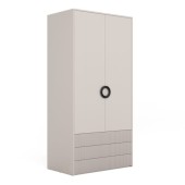 Dwudrzwiowa Szafa NUBO 2D3S z Drążkiem New Elegance
