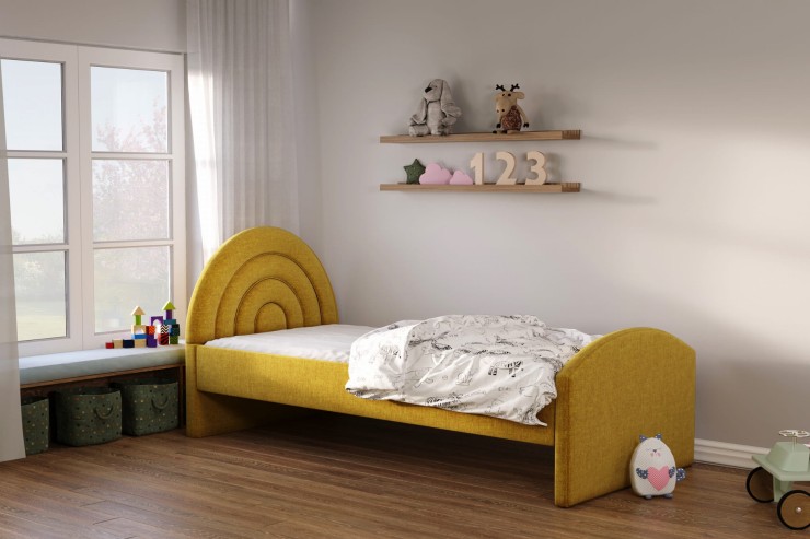 Łóżko dziecięce 81267 RS tapicerowane M&K Foam Koło