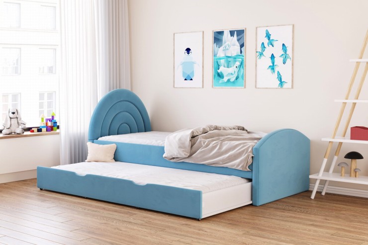 Łóżko dziecięce 81267 ST tapicerowane M&K Foam Koło