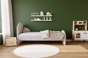 Łóżko dziecięce 81268 tapicerowane M&K Foam Koło