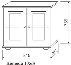 Komoda sosnowa 105 S Spar Meble
