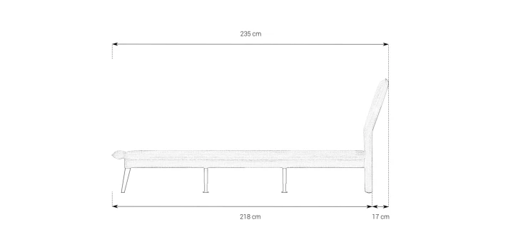 Łóżko 81282 tapicerowane M&K Foam